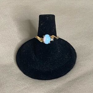 Vintage Gold Plated Opal Ring